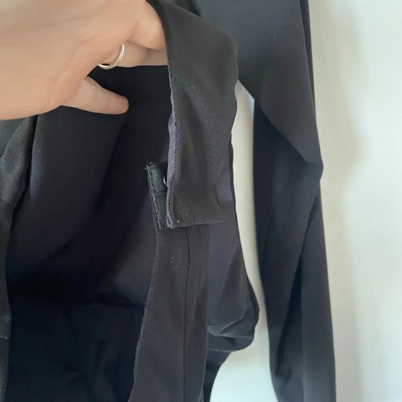 Zara Draped Long Sleeve Bodysuit Black Sz  M - Picture 8 of 8